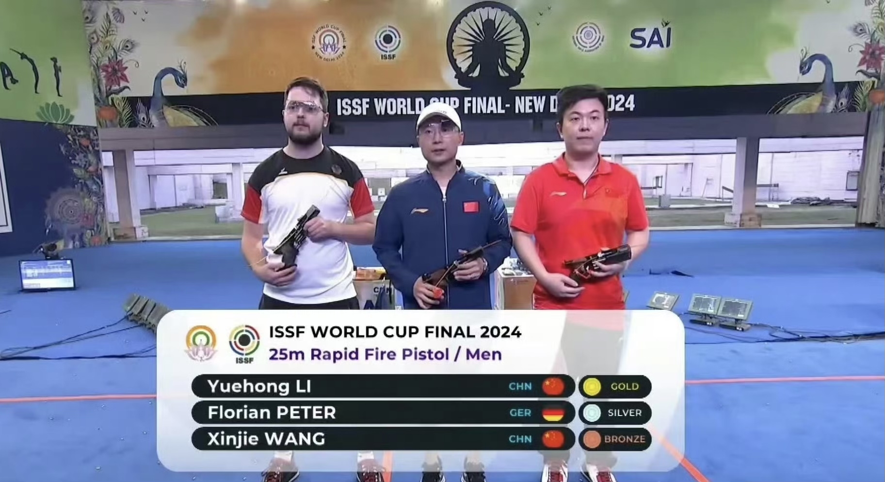 印度射击队夺冠喜悦,实力强劲 印度射击队夺冠喜悦,实力强劲